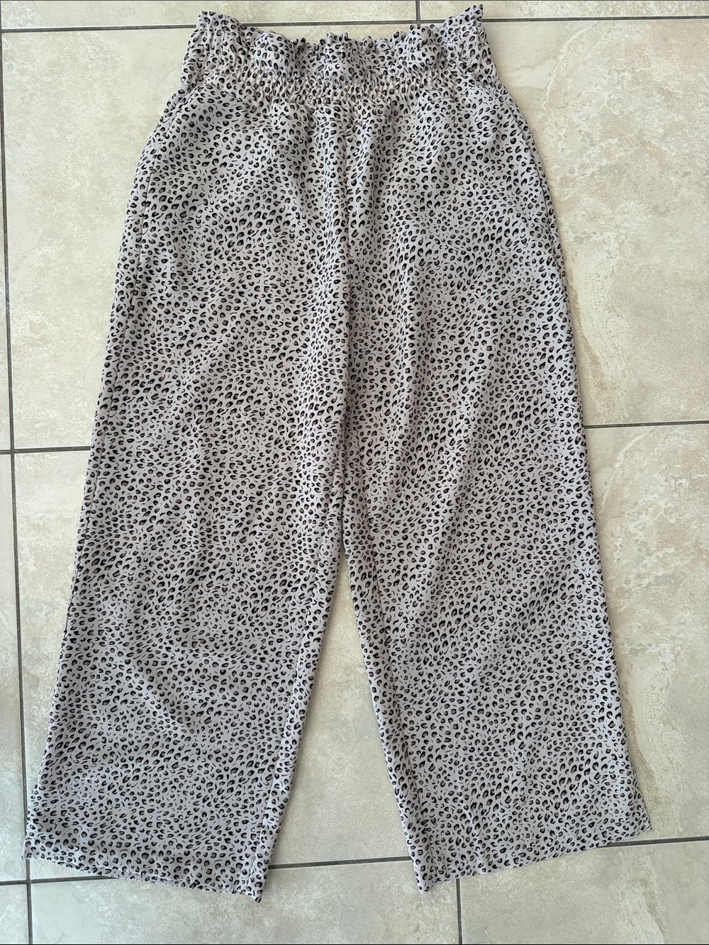 Sanctuary Wide-Leg Leopard Print Pants in Taupe and Black